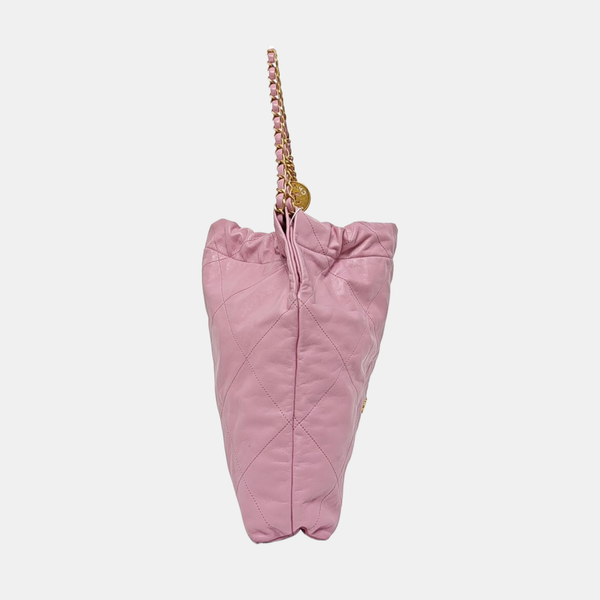 CHANEL 22 Medium Quilted Calfskin Pink