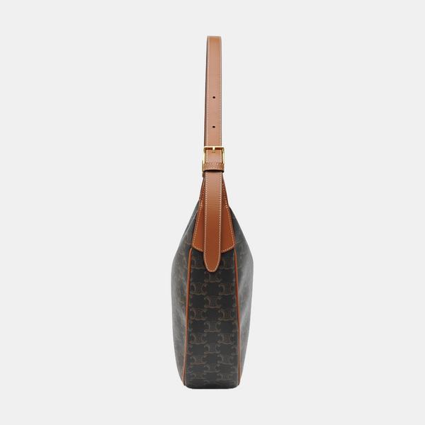 Coated Canvas Shoulder Bag Black