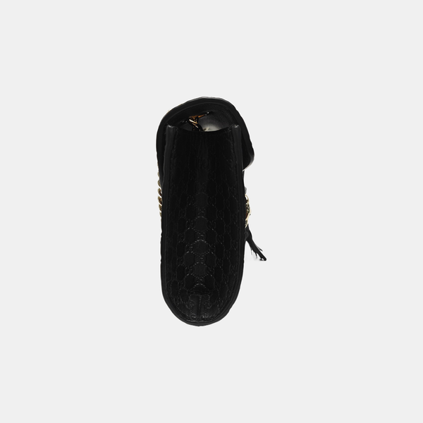 Emily Chain Mini Monogram Calfskin Black