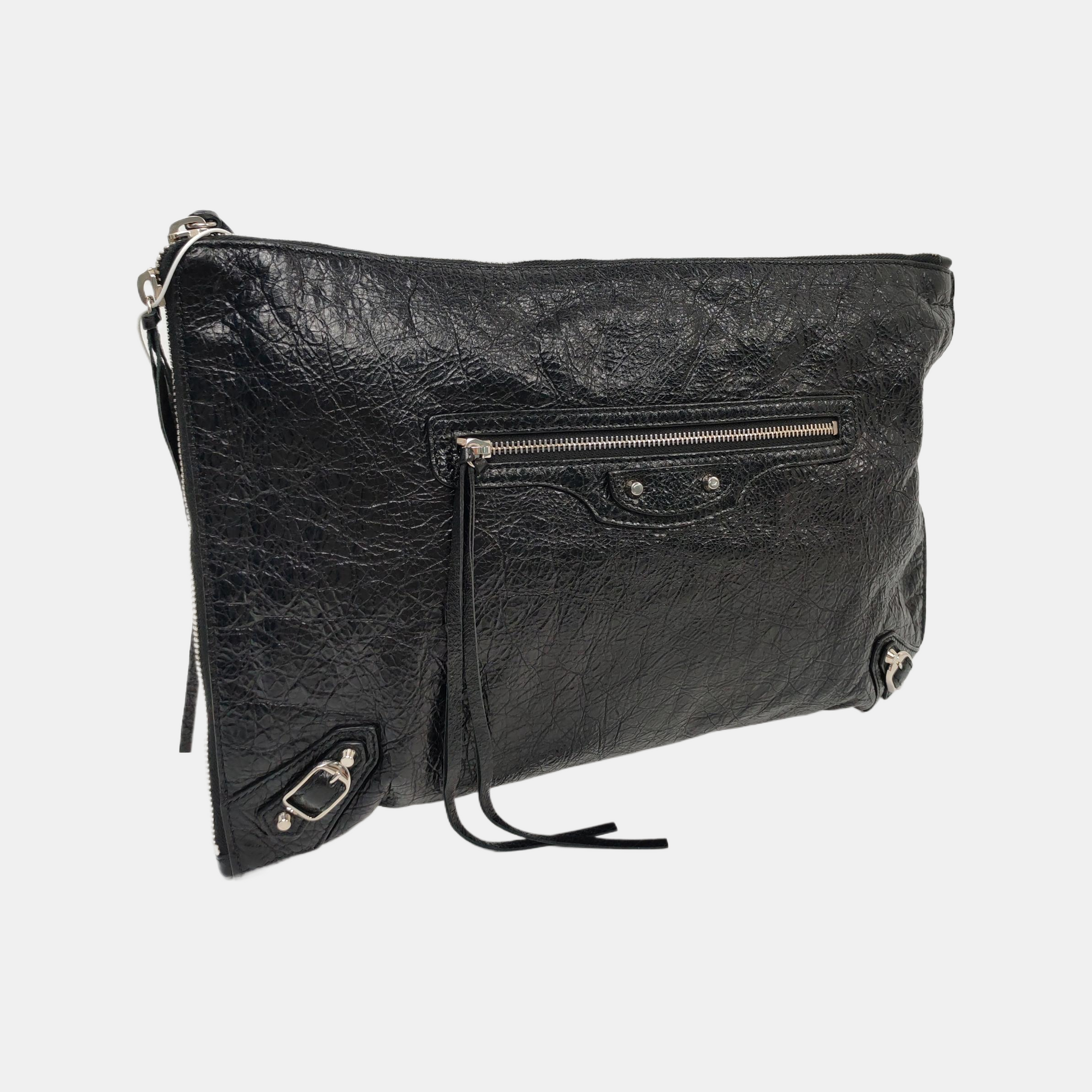 Authenticated pre-owned  Classic City Lambskin Black - Clutch at Looply