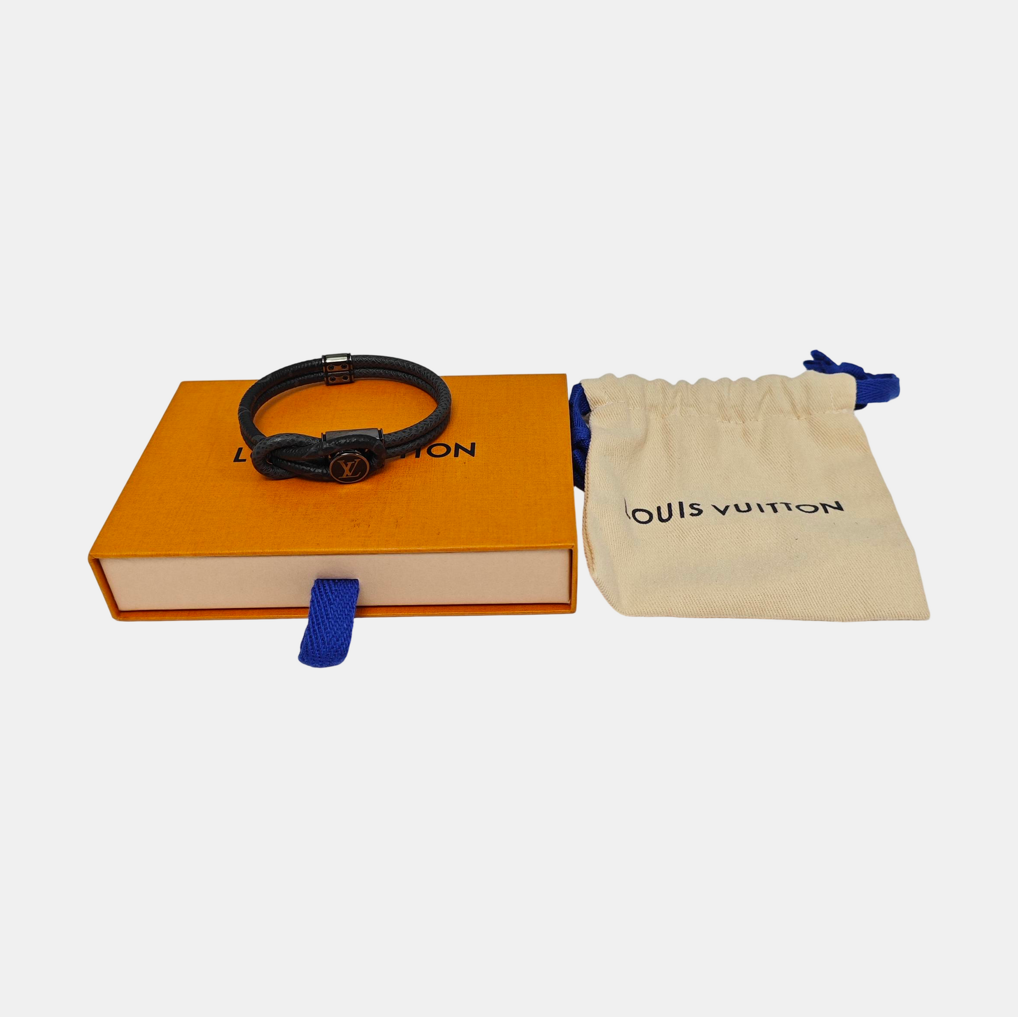 LOOP IT Coated Canvas Black Bangle