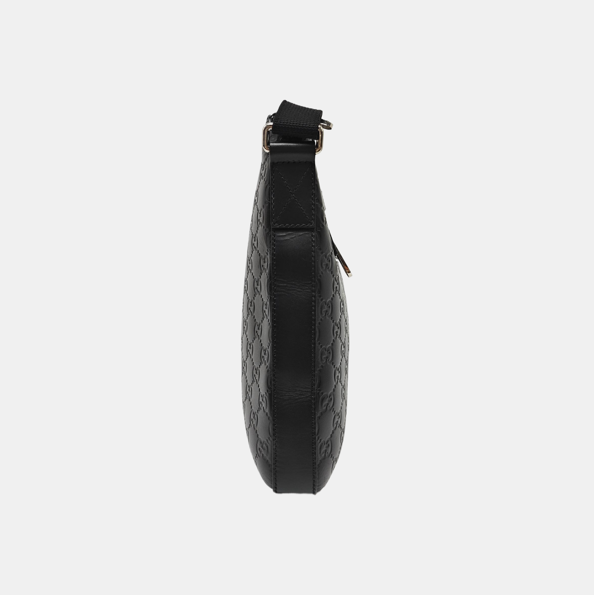 Signature Medium Monogram Calfskin Black
