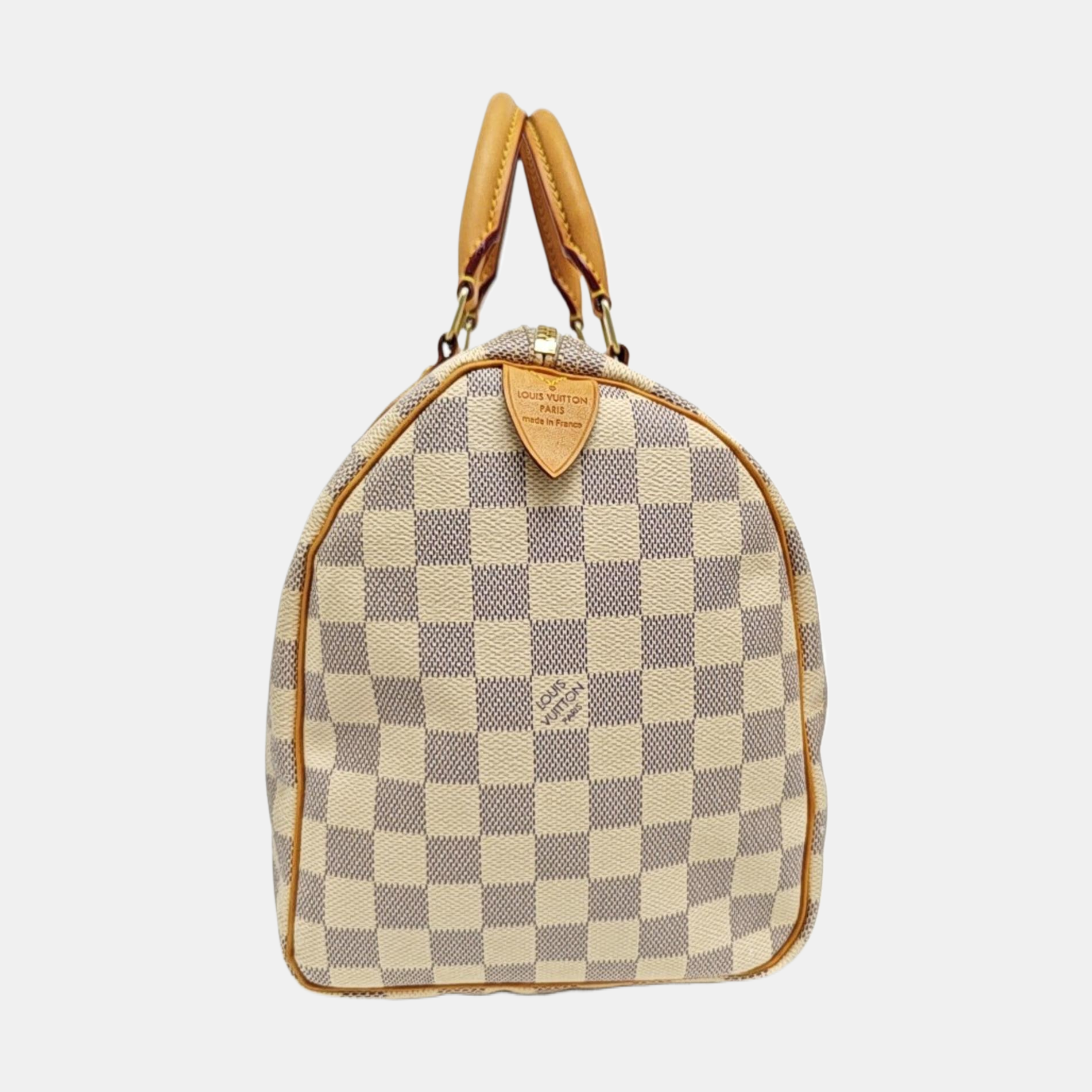 SPEEDY 30 Damier Azur Coated Canvas White