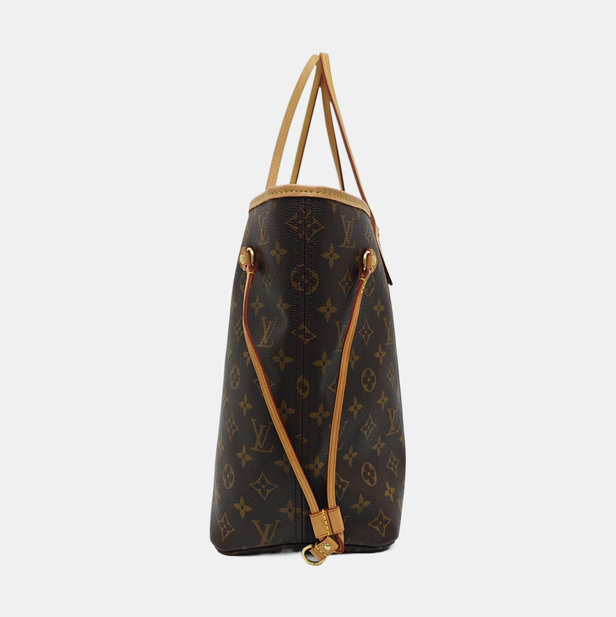 Authenticated pre-owned  NEVERFULL MM Monogram Coated Canvas Brown - Tote Bag at Looply