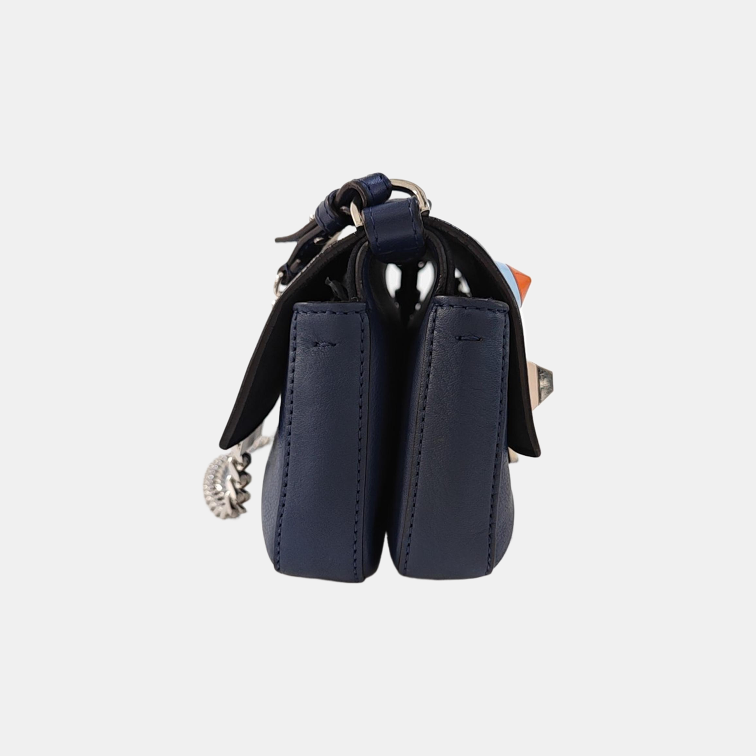 Calfskin Shoulder Bag Blue