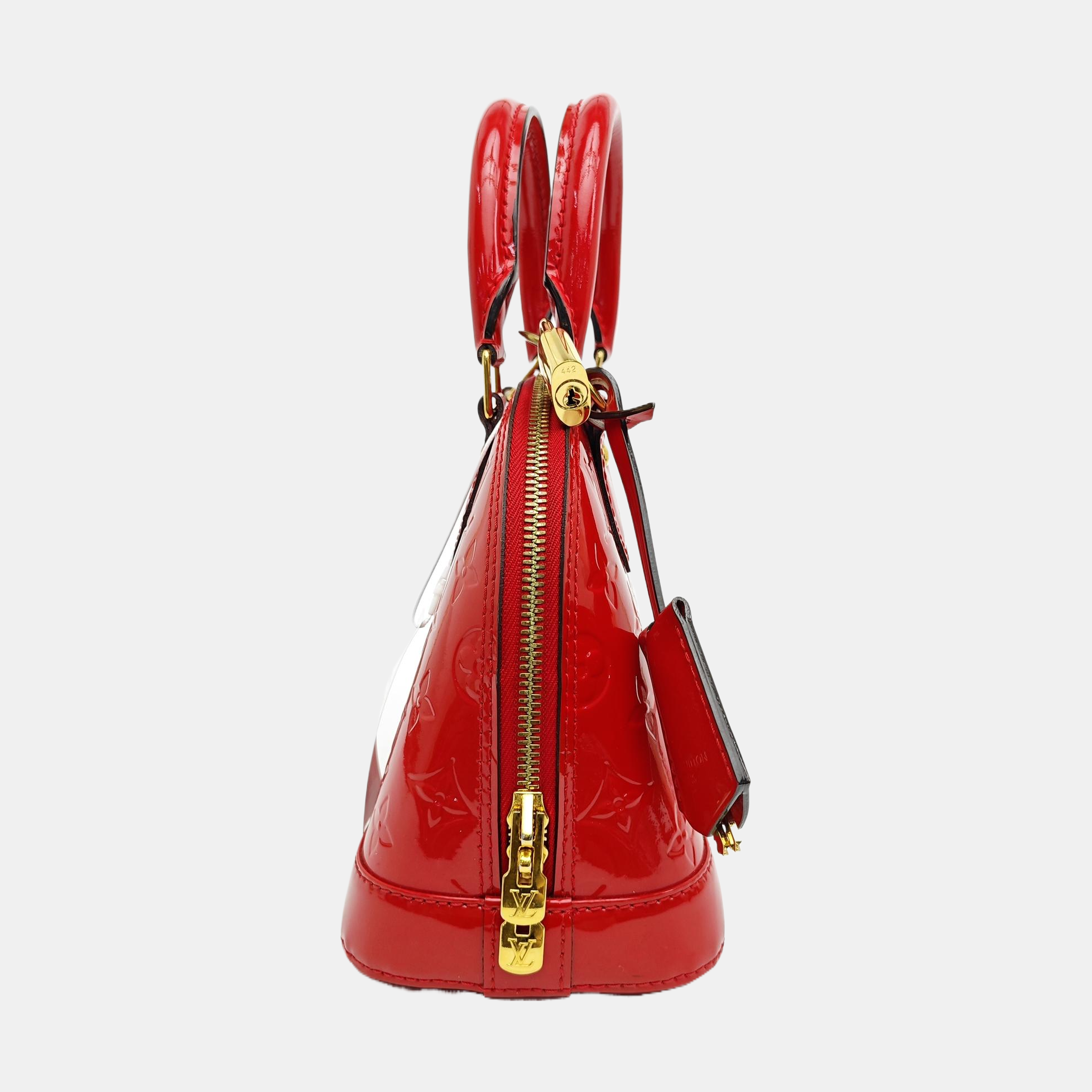 ALMA BB Monogram Patent Leather Red