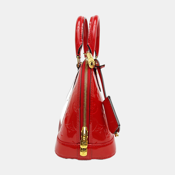 ALMA BB Monogram Patent Leather Red