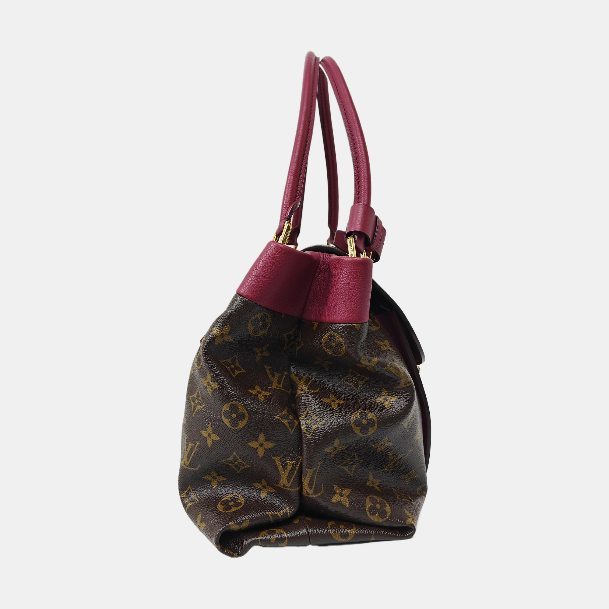 OLYMPE MM Monogram Coated Canvas Brown