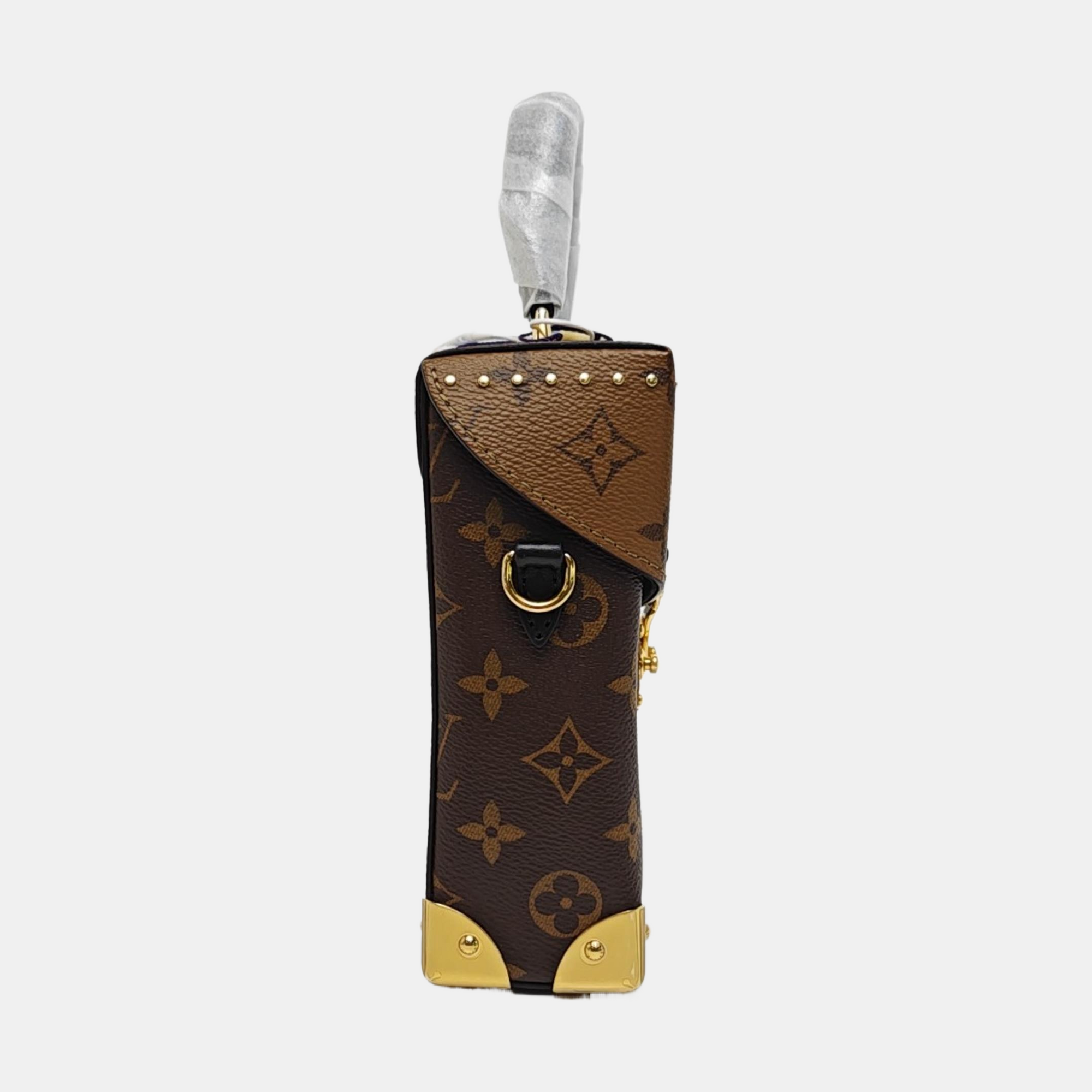 CAMERA BOX Monogram Coated Canvas Brown