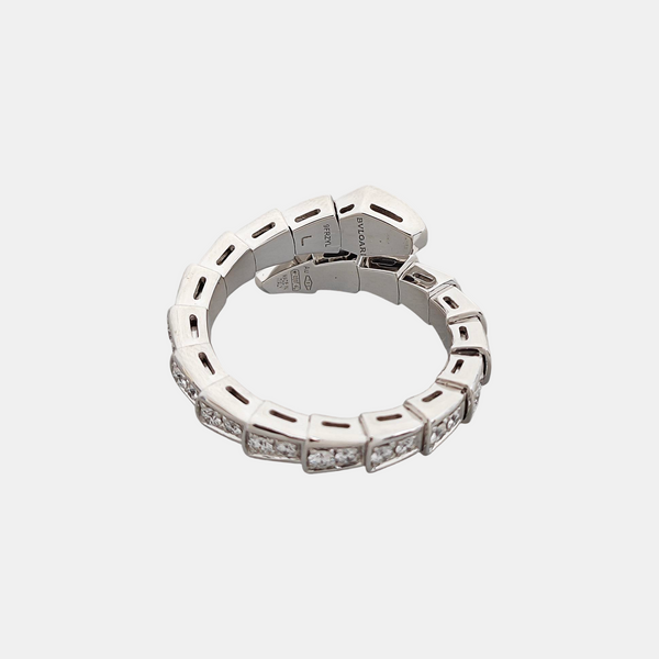 SERPENTI 18k White Gold Silver Ring EU 53