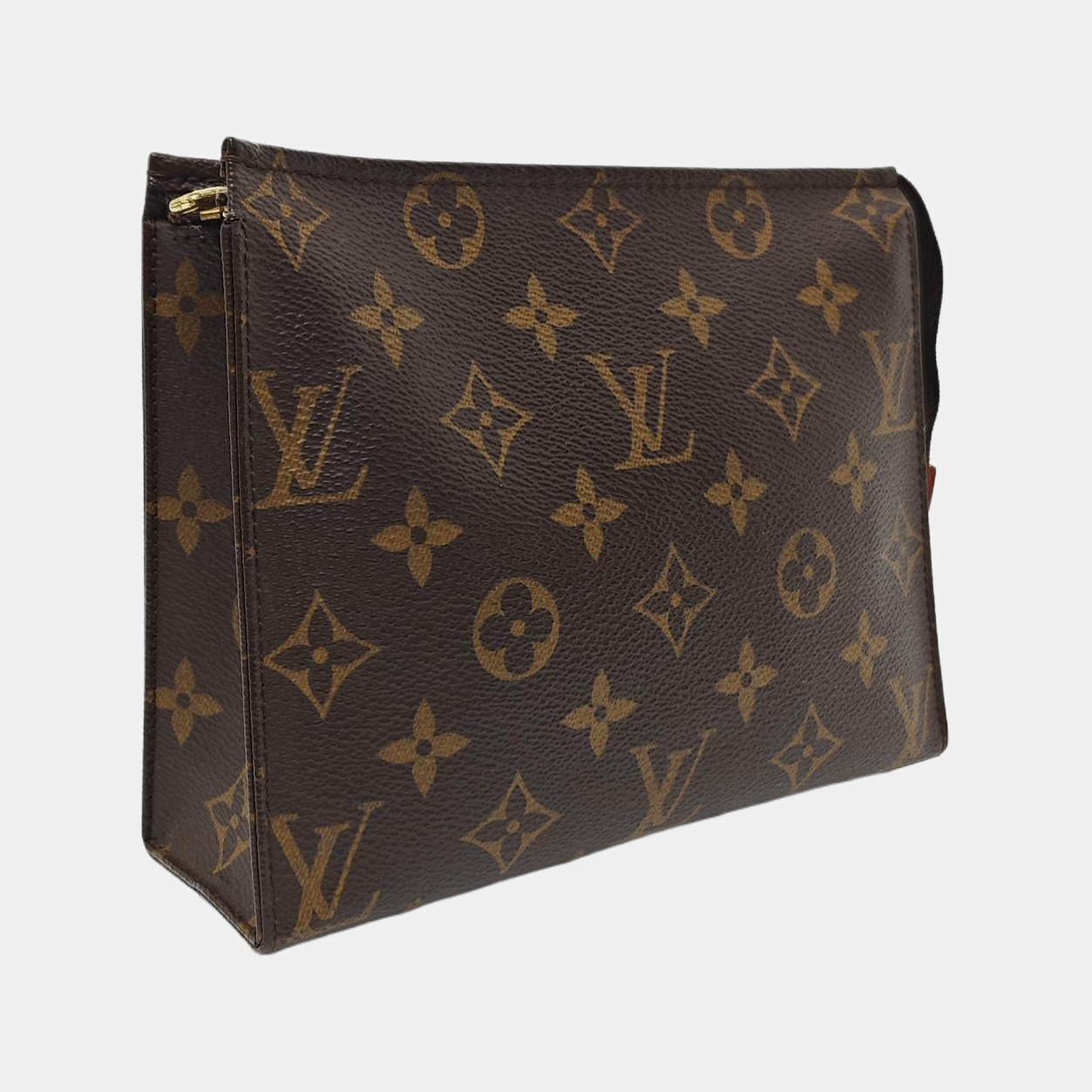 TOILET POCKET 19 Monogram Coated Canvas Brown