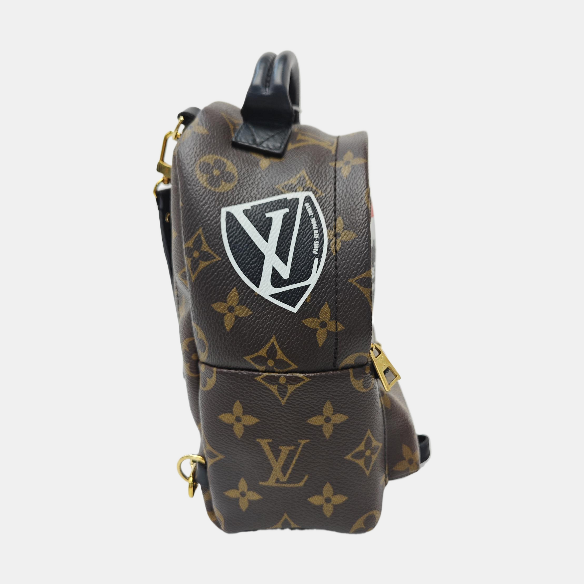 PALM SPRINGS Mini Monogram Coated Canvas Brown