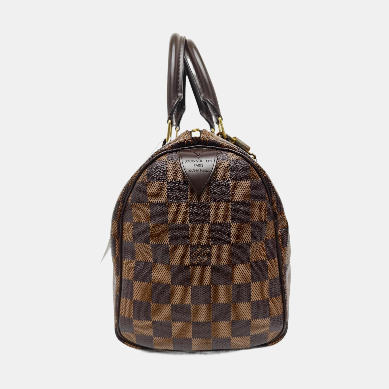 SPEEDY 25 Damier Ebene Coated Canvas Brown