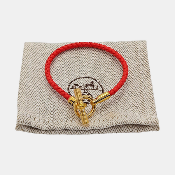 Glenan Leather Red Bangle