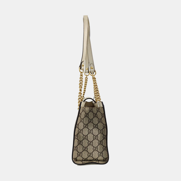 Padlock Small Monogram Coated Canvas Beige