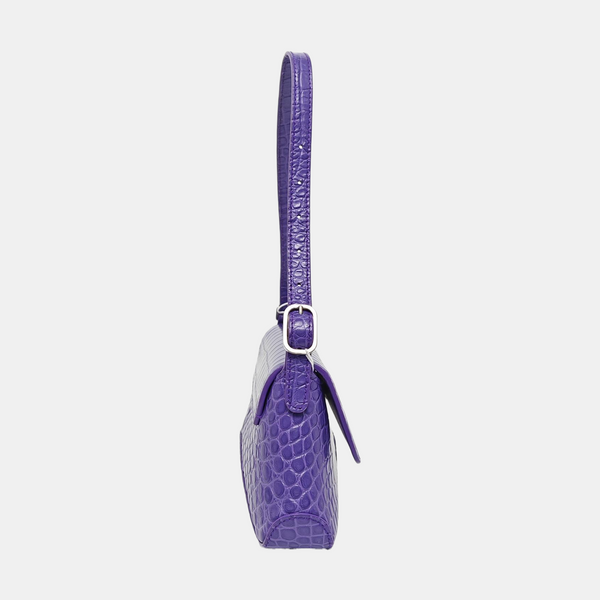 Authenticated pre-owned  Hourglass Calfskin Purple - Shoulder Bag at Looply