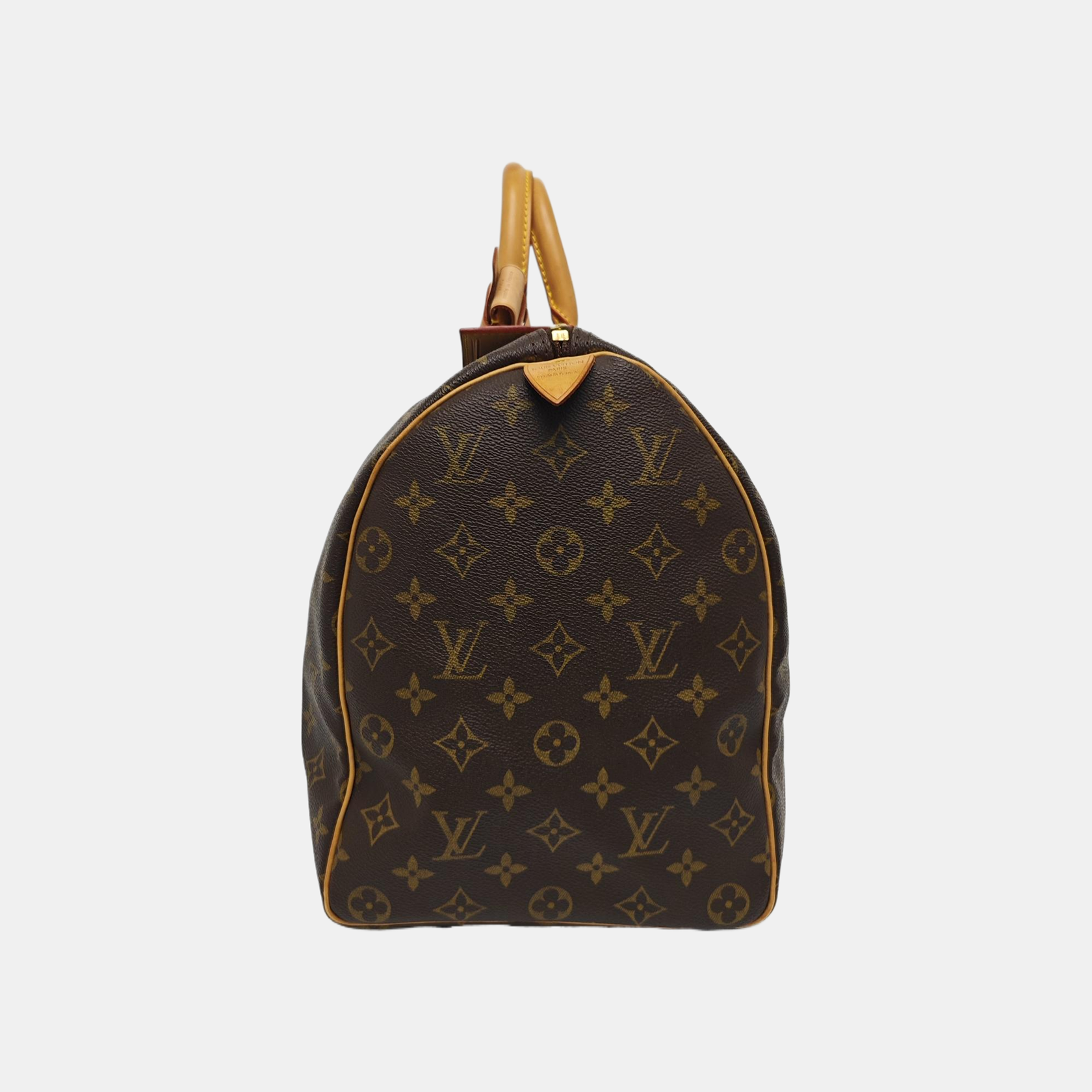 KEEPALL 45 Monogram Coated Canvas Brown