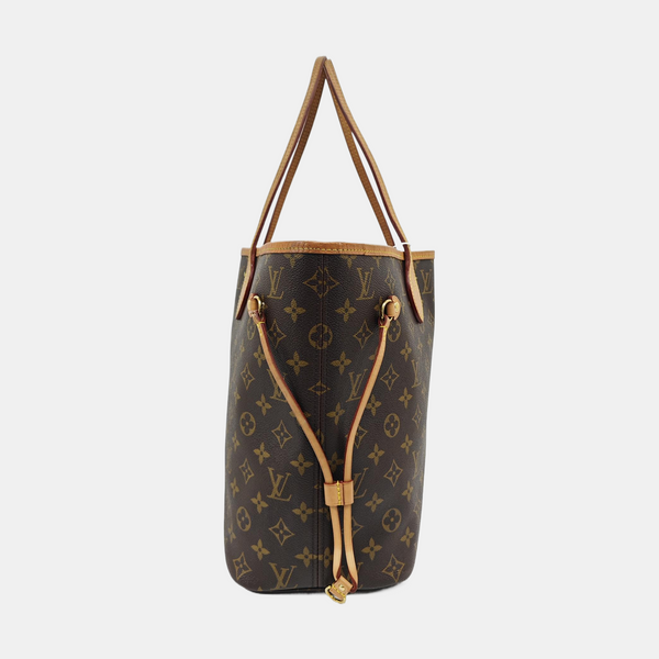 NEVERFULL MM Monogram Coated Canvas Brown
