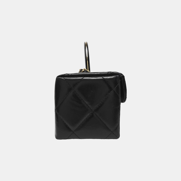 Quilted Calfskin Shoulder Bag Black