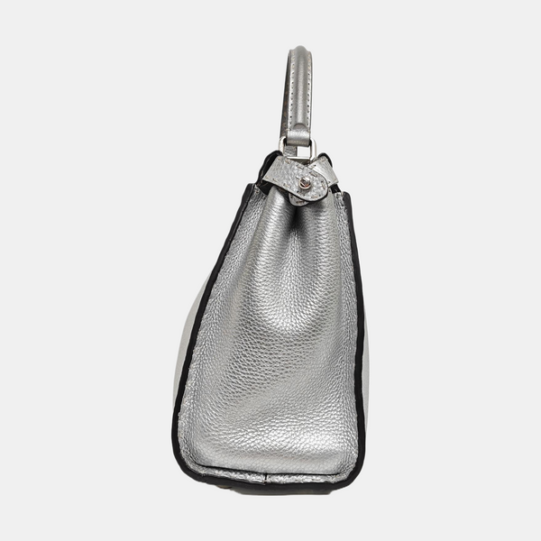 Peekaboo Medium Calfskin Silver
