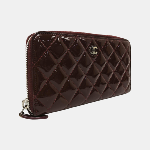 Quilted Calfskin Wallet Red