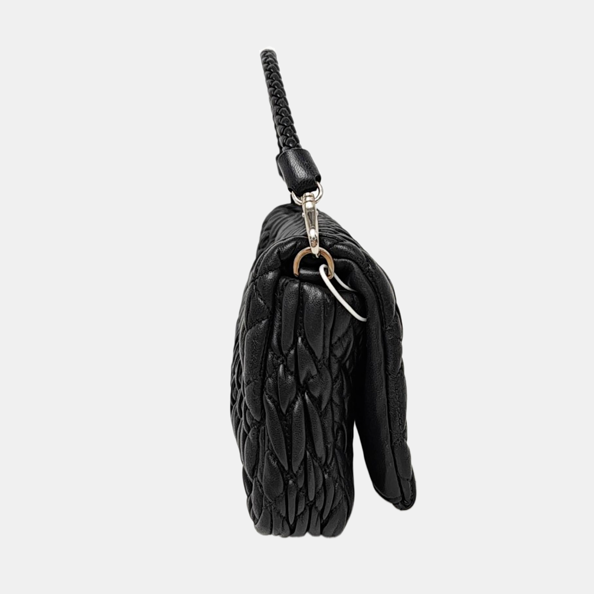 Crystal Quilted Lambskin Black
