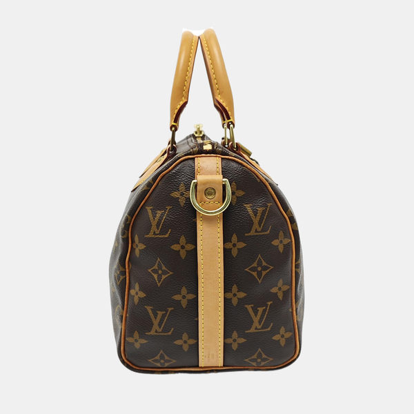 SPEEDY 25 Monogram Coated Canvas Brown