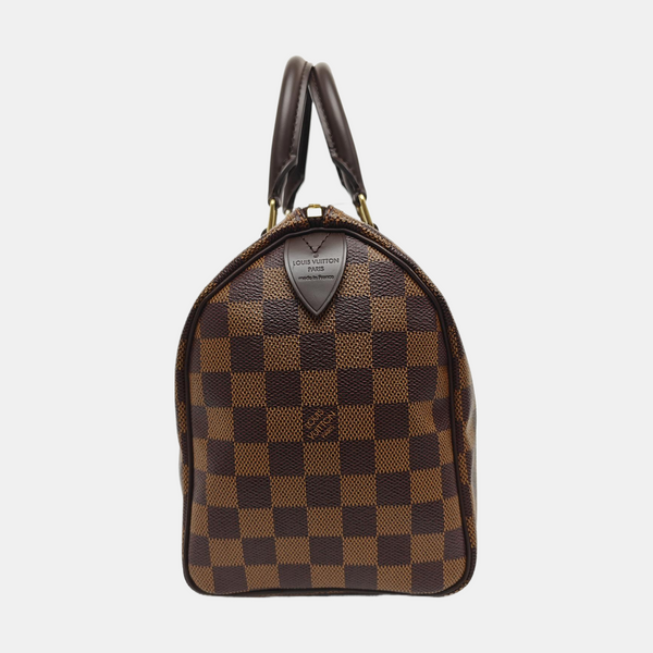 SPEEDY 25 Damier Ebene Coated Canvas Brown
