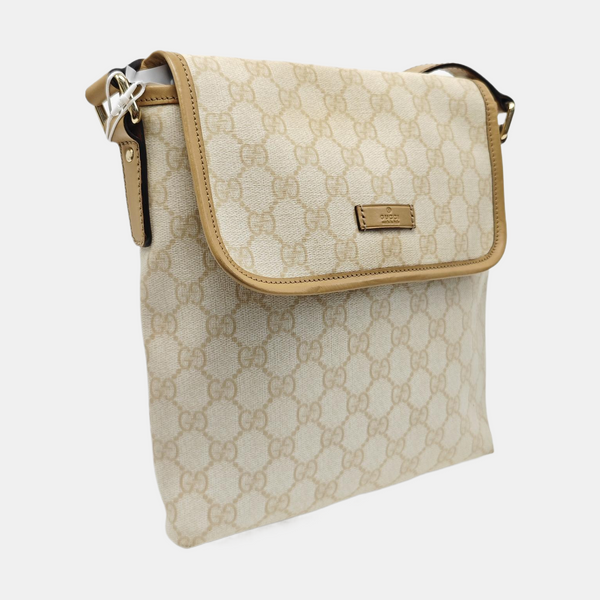 Monogram Coated Canvas Shoulder Bag Beige