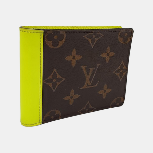 GASPAR Monogram Coated Canvas Brown Wallet
