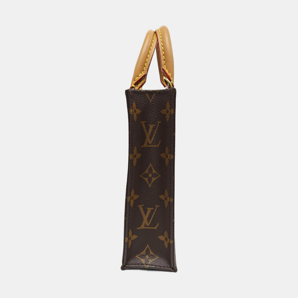 SAC PLAT Mini Monogram Coated Canvas Brown