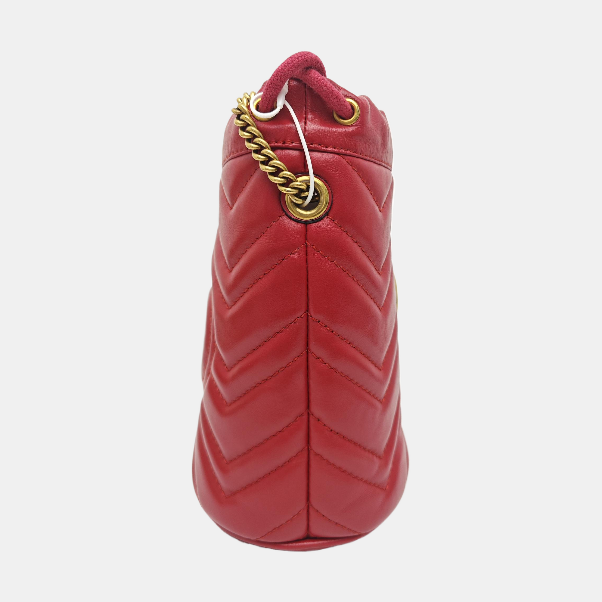 GG Marmont Mini Quilted Calfskin Red