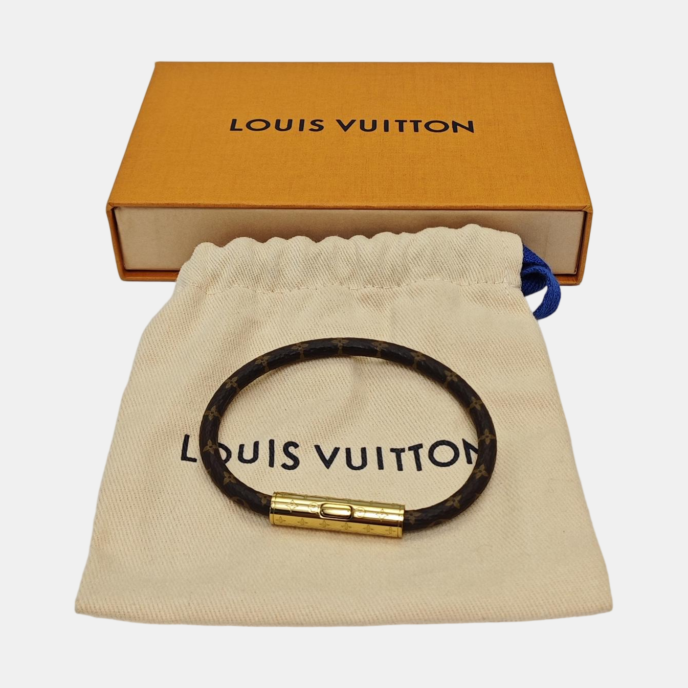 CONFIDENTIEL Coated Canvas Brown Bangle
