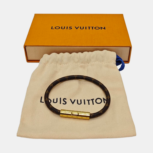 CONFIDENTIEL Coated Canvas Brown Bangle