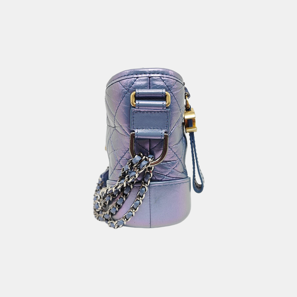 GABRIELLE Small Quilted Calfskin Metallic