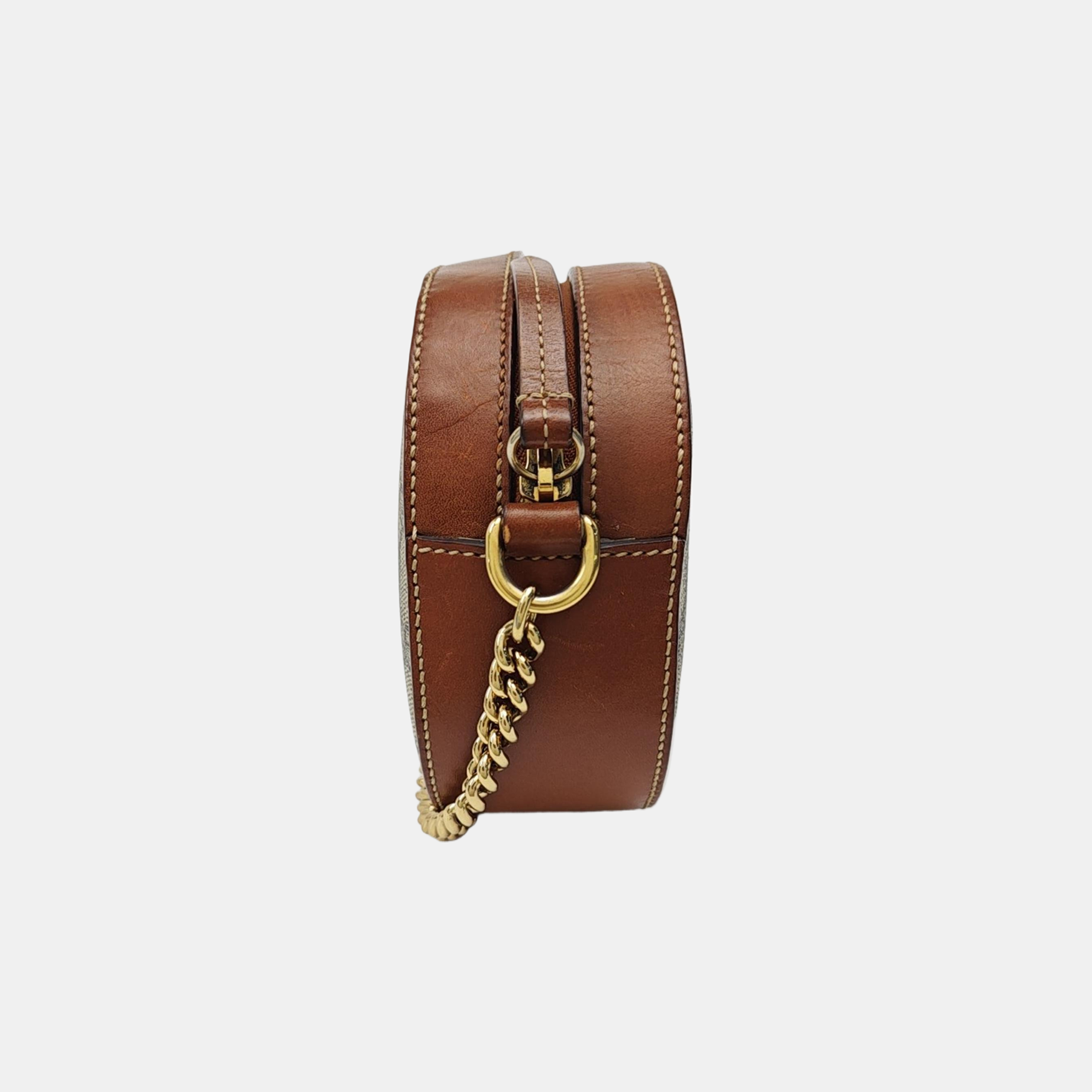 Monogram Coated Canvas Shoulder Bag Beige