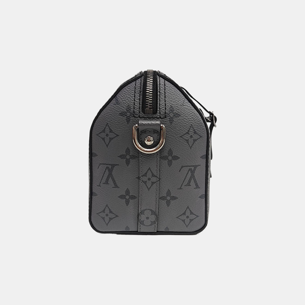KEEPALL Monogram Coated Canvas Black