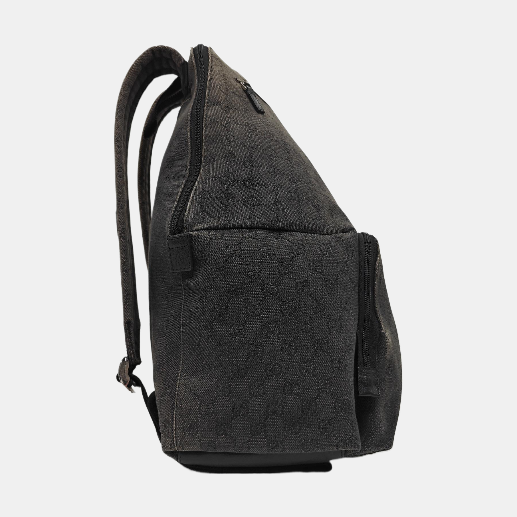 Monogram Fabric Backpack Gray