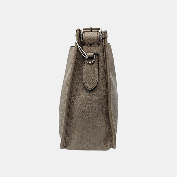 Calfskin Crossbody Bag Gray