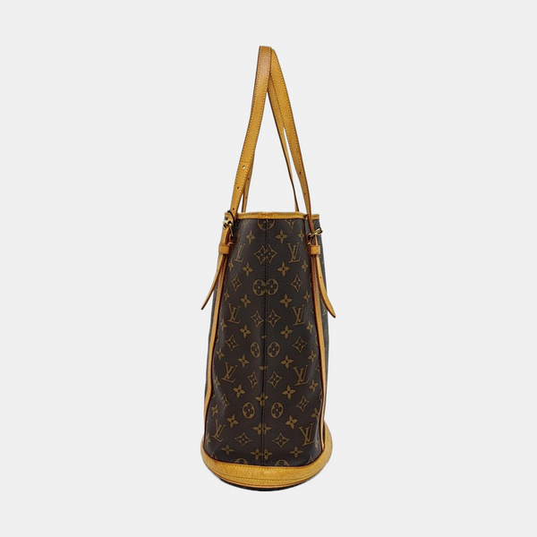 BUCKET GM Monogram Coated Canvas Brown