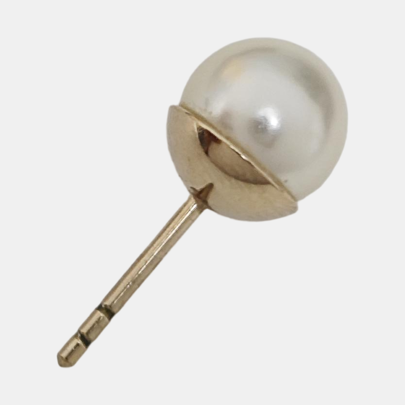 Dior Tribales Metal White Stud Earrings