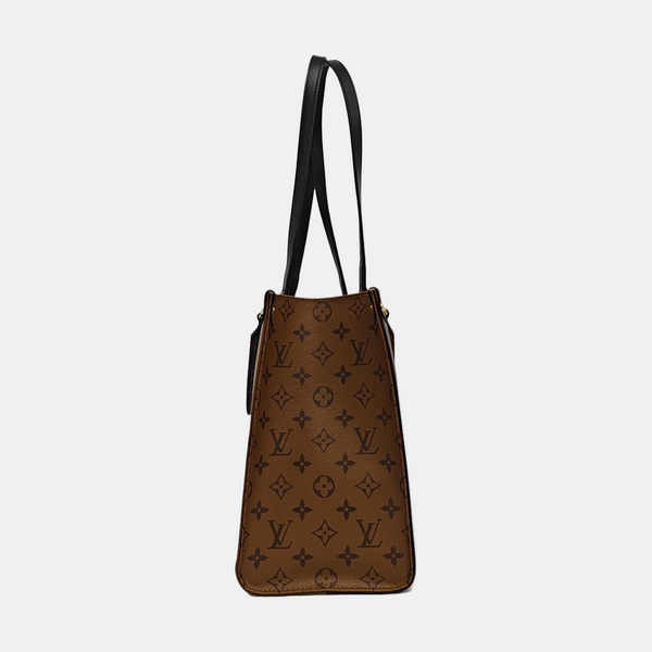 ONTHEGO MM Monogram Coated Canvas Brown
