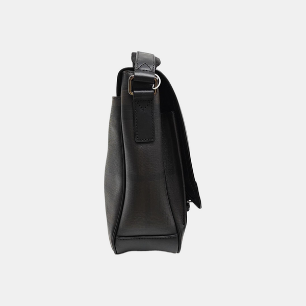 Coated Canvas Crossbody Bag Large Black