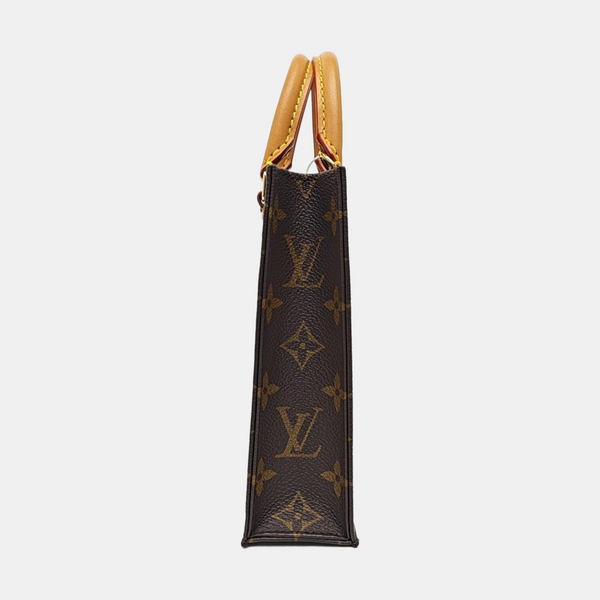 SAC PLAT Mini Monogram Coated Canvas Brown