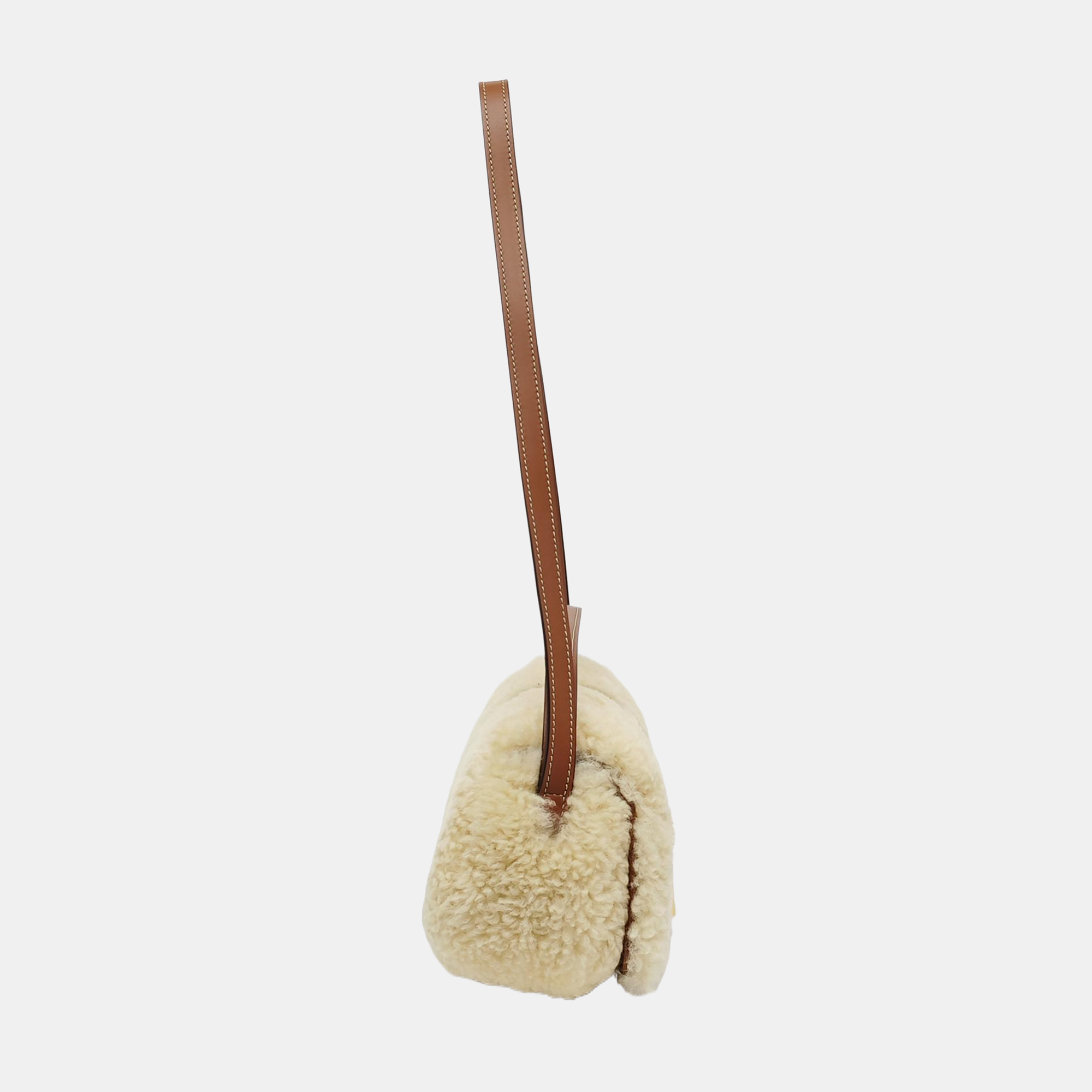 Sheepskin Shoulder Bag Small Beige
