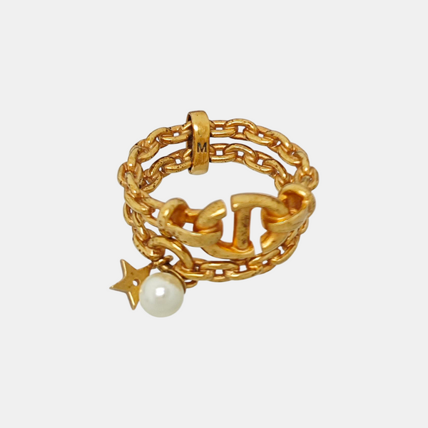 CD Navy Metal Gold Ring EU 51