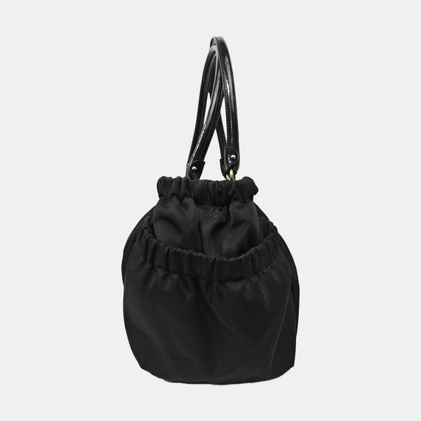 Fabric Top Handle Bag Black