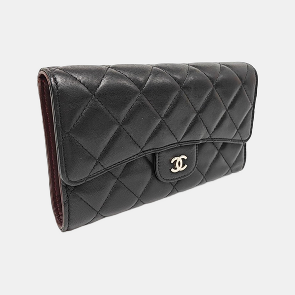 CLASSIC FLAP Mini Quilted Lambskin Black Wallet