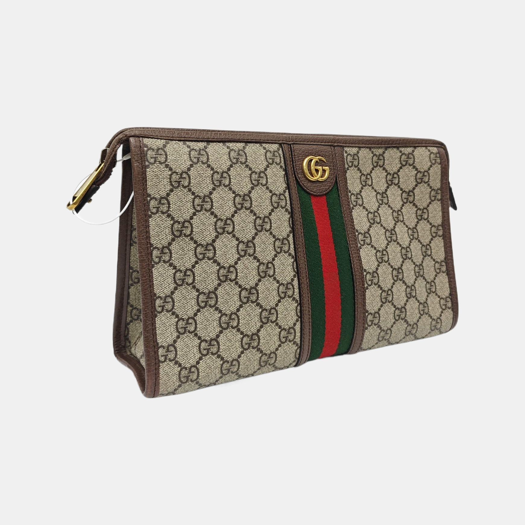Ophidia Small Monogram Coated Canvas Beige