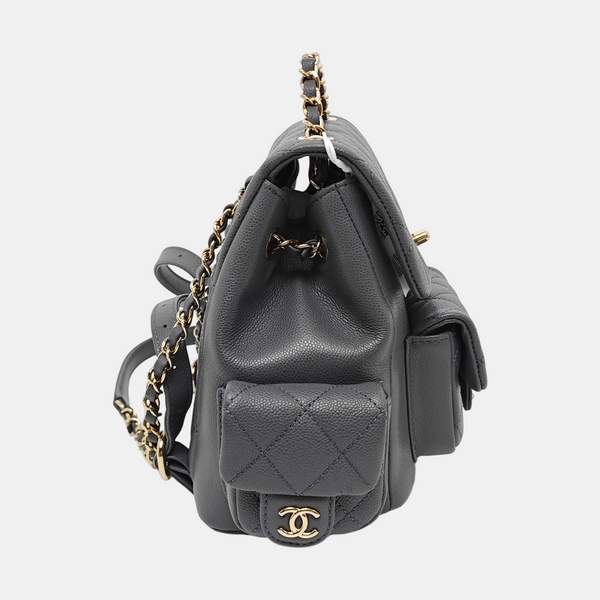 DUMA Quilted Grained Calfskin Gray